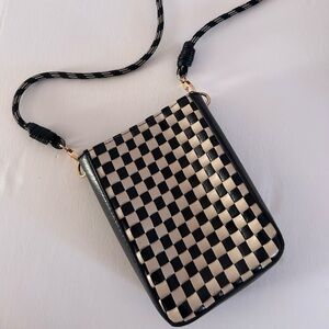 Universal Thread Target cross body black and white checkered bag